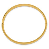 8mm Half Round Highly Polished Bangle Bracelet 5/16" in 14K Yellow Gold