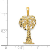 Tropical Palm Tree Pendant 3 Styles in 14K Gold