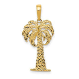 Tropical Palm Tree Pendant 3 Styles in 14K Gold