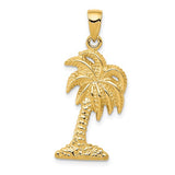 Tropical Palm Tree Pendants - 2 Sizes in 14K Gold