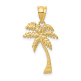 Palm Tree Pendant in 14K Yellow Gold