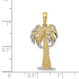 Tropical Palm Tree Pendant 3 Styles in 14K Gold