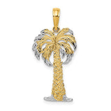 Tropical Palm Tree Pendant 3 Styles in 14K Gold
