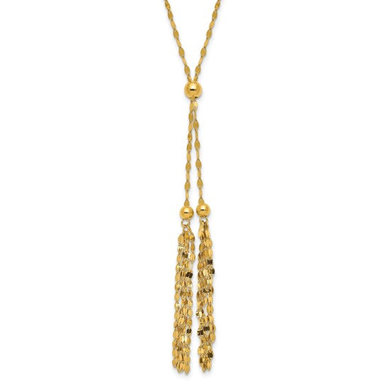 Bright Cut Double Tassel Twisted Rope 26
