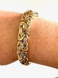 12mm Round Byzantine Bangle Bracelet in 14K Gold