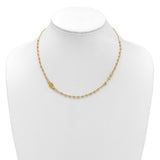 Leslie's Loop Rosary Necklace and Bracelet in 14K Yellow Gold