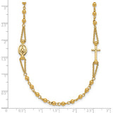 Leslie's Loop Rosary Necklace and Bracelet in 14K Yellow Gold