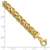 8mm Byzantine Bracelet in 14K Yellow Gold