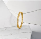 Etruscan Beaded Hinged Bangle Bracelet 6.5mm in 14K Yellow Gold