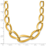 Janus Elongated Curb Chain Status Necklace in 14K Yellow Gold