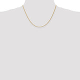1.3mm Diamond Cut Twisted Rope Pendant Chain in 14K Yellow Gold