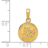St. Christopher Medal 4 Sizes in 14K Yellow Gold