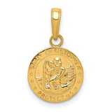 St. Christopher Medal 4 Sizes in 14K Yellow Gold