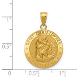 St. Christopher Medal 4 Sizes in 14K Yellow Gold