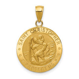 St. Christopher Medal 4 Sizes in 14K Yellow Gold