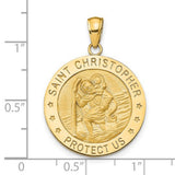 St. Christopher Medal 4 Sizes in 14K Yellow Gold