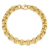 Augustus Rolo Link Chain Status Necklace or Bracelet in 14K Yellow Gold