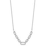 Paper Clip Diamond Necklace 1.01 ct. TCW in 14K Gold