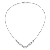 Paper Clip Diamond Necklace 1.01 ct. TCW in 14K Gold