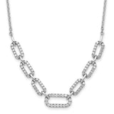 Paper Clip Diamond Necklace 1.01 ct. TCW in 14K Gold