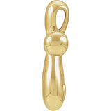 Puffy Cross Pendant in 14K Yellow Gold - Roxx Fine Jewelry