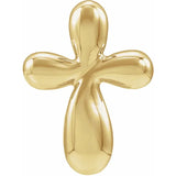 Puffy Cross Pendant in 14K Yellow Gold - Roxx Fine Jewelry