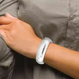 Half Round 20mm Hinged Bangle Bracelet in Sterling Silver