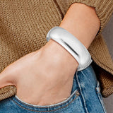 Half Round 20mm Hinged Bangle Bracelet in Sterling Silver