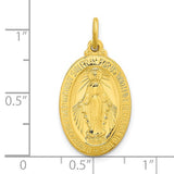 Miraculous Medal Pendant or Necklace 24K Yellow Gold Plated