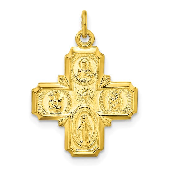 Four-Way Cross 24K Gold Plated 22 x 18
