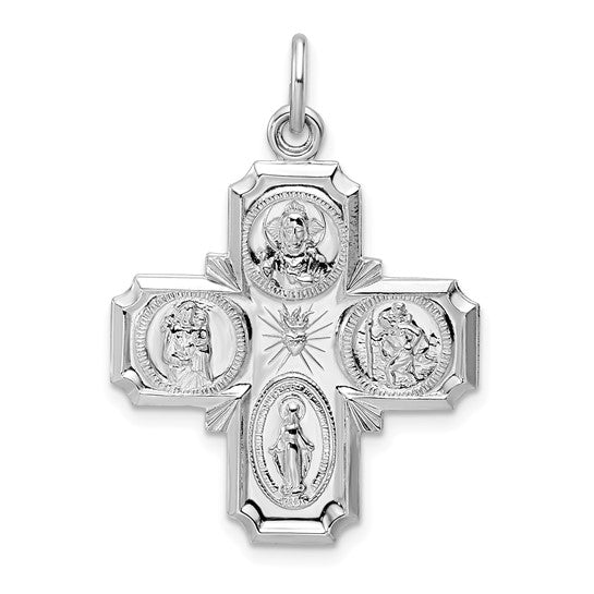 Four-Way Cross Sterling Silver 28 x 19mm