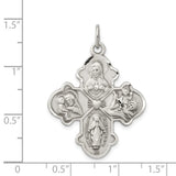 Gothic Four-Way Cross Pendant in Sterling Silver - Roxx Fine Jewelry