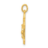 INRI Crucifix Necklace 24K Yellow Gold Plated