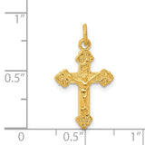 INRI Crucifix Necklace 24K Yellow Gold Plated