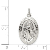 Miraculous Medal Gold Plated or Sterling Silver Oval 24 x 13mm - Roxx Fine Jewelry
