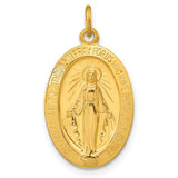 Miraculous Medal Gold Plated or Sterling Silver Oval 24 x 13mm - Roxx Fine Jewelry