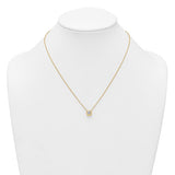 2.75 Ct. Bezel Set CZ Solitaire 18" Necklace Sterling, Rose or Yellow Gold Plated
