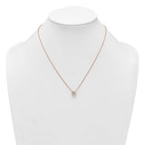 2.75 Ct. Bezel Set CZ Solitaire 18" Necklace Sterling, Rose or Yellow Gold Plated
