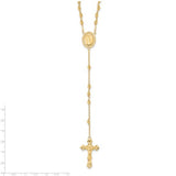 Ornate Rosary Necklace Miraculous Medal 18" in Sterling Silver or Yellow Gold Plated