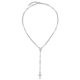 Sterling Silver Bead 18" Rosary Necklace