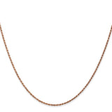 1.0mm Diamond Cut Twisted Rope Pendant Chain in 14K Rose Gold