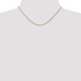 1.0mm Diamond Cut Twisted Rope Pendant Chain in 14K Rose Gold