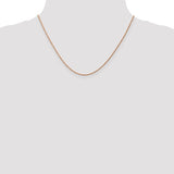 1.0mm Diamond Cut Twisted Rope Pendant Chain in 14K Rose Gold