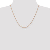 1.0mm Diamond Cut Twisted Rope Pendant Chain in 14K Rose Gold