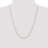 1.0mm Diamond Cut Twisted Rope Pendant Chain in 14K Rose Gold