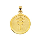 Modern First Holy Communion Medal or Necklace in 14K or Sterling Silver - Roxx Fine Jewelry