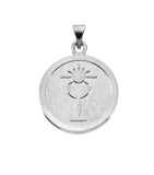 Modern First Holy Communion Medal or Necklace in 14K or Sterling Silver - Roxx Fine Jewelry