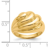 Swirled Dome Ring in 14K Yellow Gold