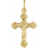 Small Youth Crucifix Pendant in 14K Yellow Gold - Roxx Fine Jewelry