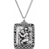 St. Christopher Medal and Necklace in .925 Sterling Silver - Roxx Fine Jewelry